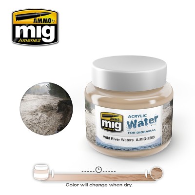 ACRYLIC WATER - WILD RIVER WATERS - 250ml - FOR DIORAMAS
